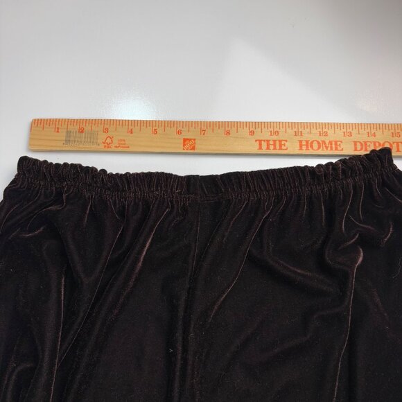 Vintage Briggs Womens 1X Brown Velvet Pants Elastic Waist Stretch Canada - Picture 7 of 8